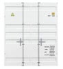 Shipping Container Full Size White Metal Bunk Beds Side View