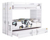 Shipping Container Twin White Metal Bunk Beds