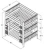 Leta Natural Queen Triple Bunk Bed Dimensions