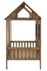 Front Porch Weathered Wood Twin House Bed Side View