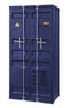 Shipping Container Blue Metal Storage Cabinet angled