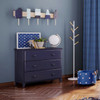Baldwin Blue 3 Drawer Chest Angled View Room 2