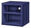 Shipping Container Blue Metal Nightstand angle