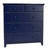 Baldwin Blue 5 Drawer Chest Front View
