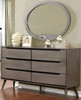 Gunnar Grey 6 Drawer Dresser shown with Optional Oval Mirror