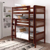 Leta Chestnut Twin XL Triple Bunk Bed Right Angled View Room