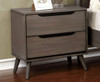 Gunnar Grey 2 Drawer Nightstand lifestyle