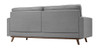 Bolton Light Grey Mid Century Tufted Back Sofa Back View