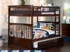 Fernando Walnut Bunk Beds full over full with trundle