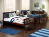 Fernando Walnut Bunk Beds full over full beds separated