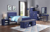Shipping Container Blue Twin Metal Bed Frame Room Collection