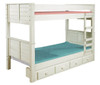 Thea Distressed Cottage Bunk Beds shown with Optional Set of 4 Storage Drawers