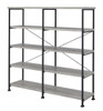 Adam Weathered Gray Large Bookcase