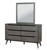 Gunnar Grey Rectangle Mirror shown with Optional Dresser