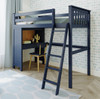 Braxton Blue Twin Loft Bed with Desk Room