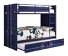 Shipping Container Twin Blue Metal Bunk Beds