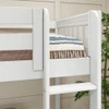 Annapurna White Sleeps3 or 4 Loft Bunk Beds Straight Ladder Detail