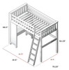 Rylan Gray Twin Loft Bed with Desk Measurements