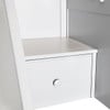 Anaya White Twin Loft Bed with Stairs and Desk Stair Detail