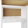 Anaya White Twin Loft Bed with Stairs and Desk Corkboard/Desk Detail