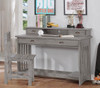 Kraemer Distressed Gray Computer Desk with Hutch shown with Optional Desk Chair Room