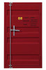 Shipping Container Red Metal Chest front