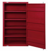 Shipping Container Red Metal Chest open