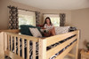 Becks Natural High Queen Loft Bed Girl on Bed Room