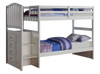 Richmond Beach Twin over Twin White Bunk Beds with Stairs
