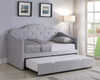 Nia Gray Upholstered Twin Daybed with Trundle Open Room