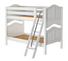 Mariah White Twin Size Bunk Beds for Girls No Mattresses