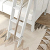 Mariah White Bunk Beds for Girls Ladder Detail