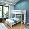 Crystal White L Shaped Loft Bed Right Angled View Room