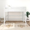 Crystal White High Queen Loft Bed Front View Room