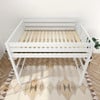 Crystal White High Queen Loft Bed Top View No Mattresses Room