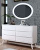 Cadelle White Oval Mirror shown with Optional Dresser Room