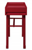 Shipping Container Red Metal Vanity Desk side