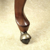 Akron Brown Cherry Poker Chairs Caster Detail