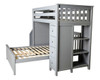 Almere Gray Twin over Full L Shaped Bunk Beds with Storage Side View