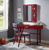 Shipping Container Red Metal Vanity Mirror lifestyle