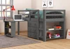 Chicago Grey Twin Junior Loft Bed Desk Out Room