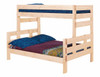 Jericho Unfinished Twin over Full Wooden Bunk Beds