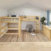 Sloane Natural Queen Twin XL L Shaped Loft Bed End View Room