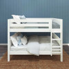 Southern Shores White Full Low Bunk Beds Front View Room