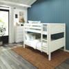 Southern Shores White Full Low Bunk Beds Room