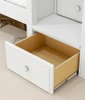 Haylee White Loft Bed with Stairs and Desk Staircase Drawer Detail Room