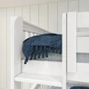 Sloane White Queen Twin XL L Shaped Loft Bed Ladder Opening Detail Room
