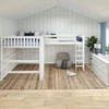 Sloane White Queen Twin XL L Shaped Loft Bed End View Room