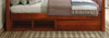 Darby Chestnut Optional Single Under Bed Storage Drawer and Cubby Front View Room