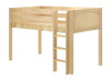 Bennett Natural Twin XL Low Loft Bed with Panel Ends